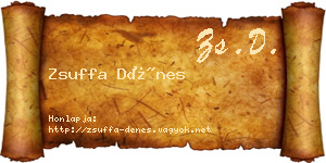 Zsuffa Dénes névjegykártya